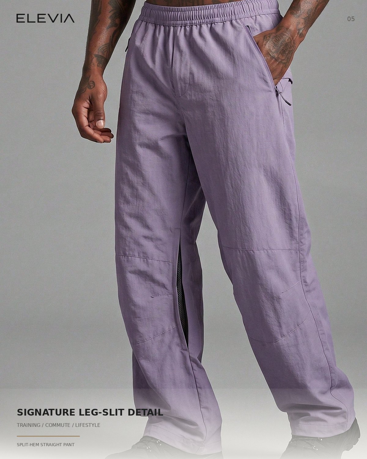 Split Hem Straight Pant