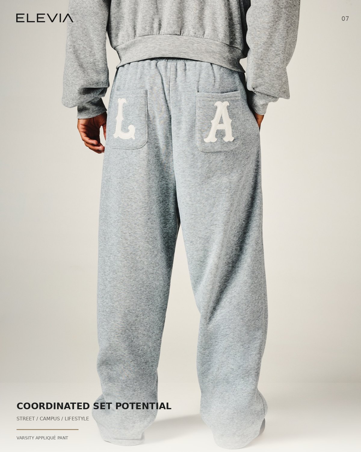 Varsity Appliqué Wide-Leg Pant