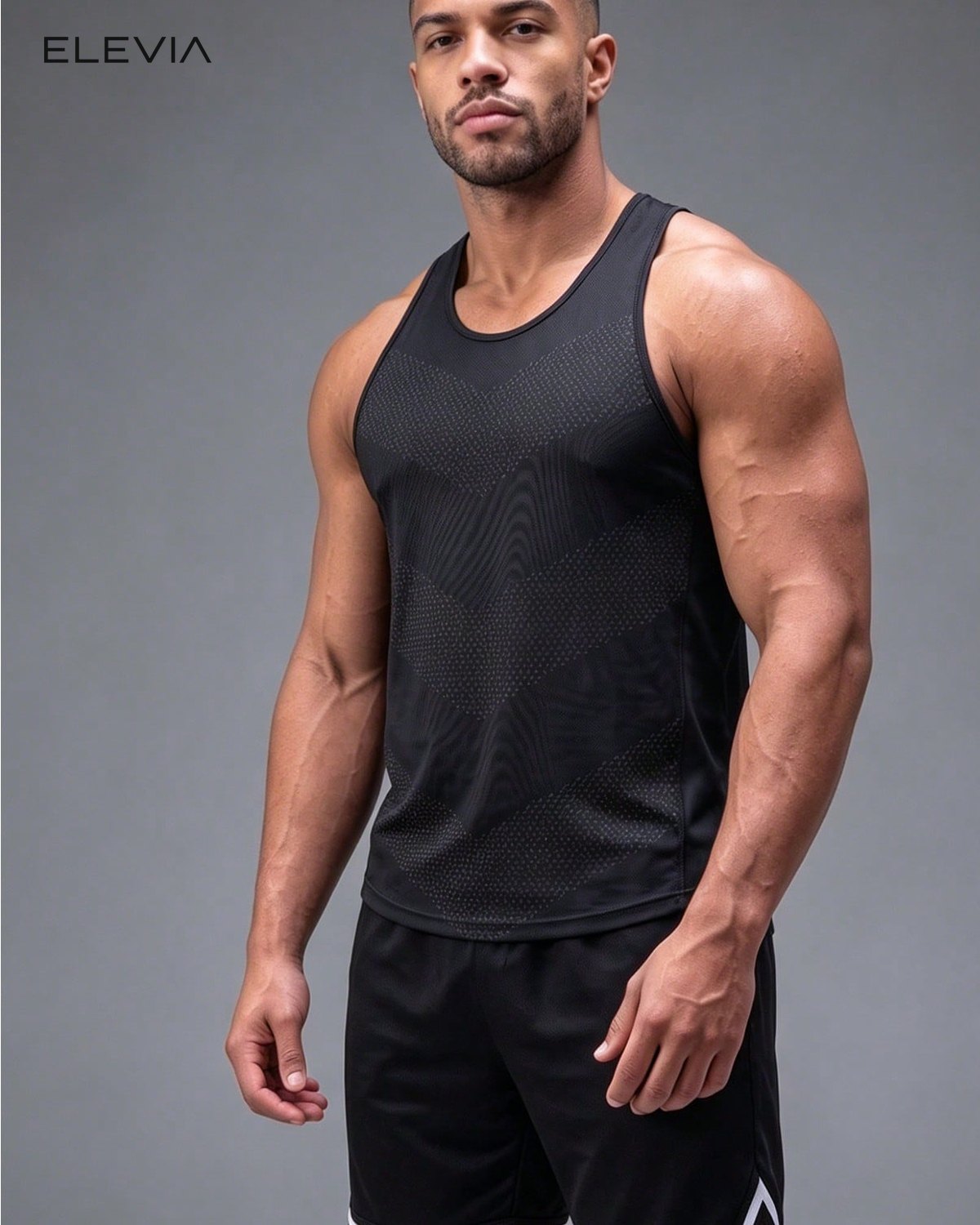 Emboss V-Neck Training Tank